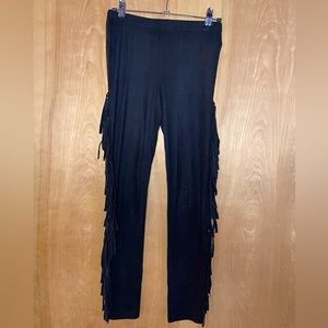 Forever 21 Black Leggings with Tassels - Size Small